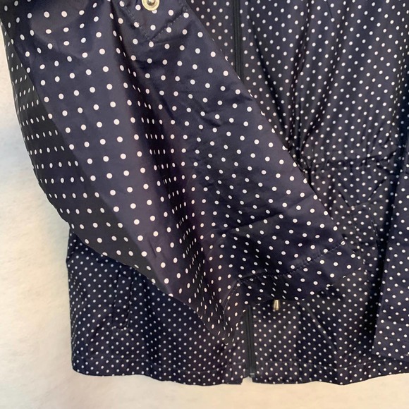 Parka In A Pocket Blue With White Polka Dots Women's Size S - Picture 3 of 10